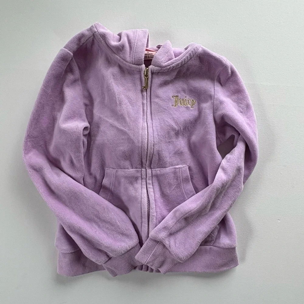 Juicy Couture Kids Lavender Zip-Up Hoodie Size 5